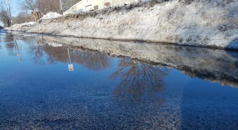Water on street Street flooded