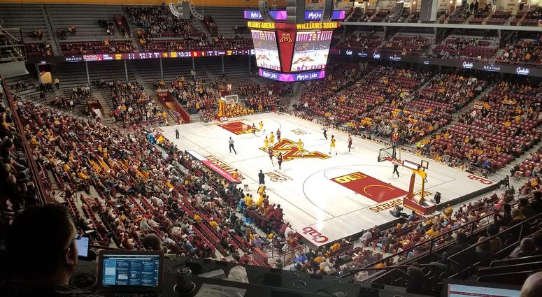 An exhibition win by the Gophers over UMD Gophers beat UMD in hoops