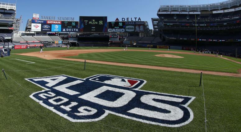 Oct 2, 2019; New York, NY, USA; General view of the field during a workout day for the New York Yankees before game 1 of the ALDS against the Minnesota Twins at Yankees Stadium.