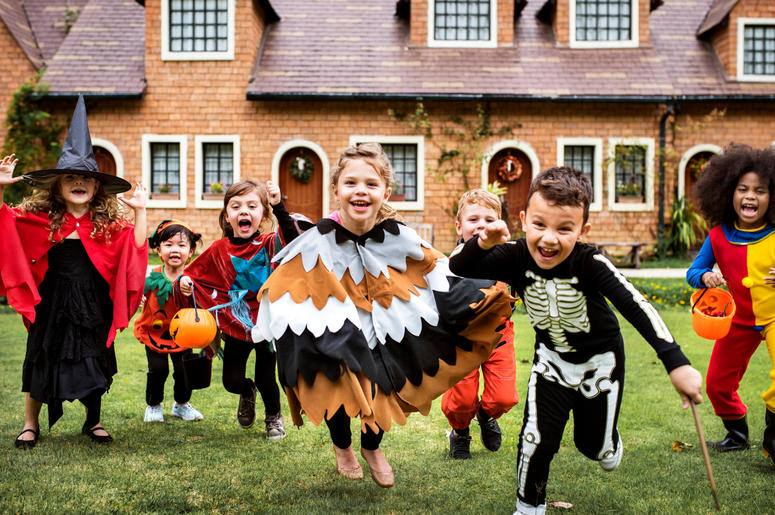 Little kids at a Halloween party Little kids at a Halloween party
