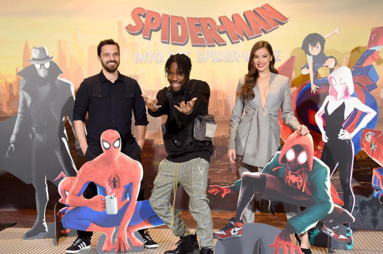 Jake Johnson, Shameik Moore and Hailee Steinfeld attend the Photo Call For Sony Pictures Releasing's "Spider-Man: Into The Spider-Verse" at Four Seasons Hotel Los Angeles at Beverly Hills on November 30, 2018 in Los Angeles, California. Jake Johnson, Shameik Moore and Hailee Steinfeld attend the Photo Call For Sony Pictures Releasing's "Spider-Man: Into The Spider-Verse" at Four Seasons Hotel Los Angeles at Beverly Hills on November 30, 2018 in Los Angeles, California.