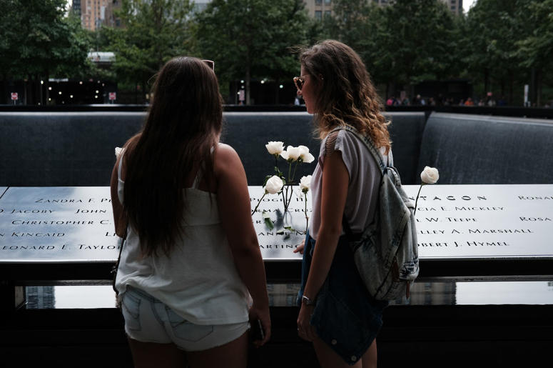 People walk on the grounds of the September 11 Memorial and Museum on September 05, 2019 in New York City. New York City is preparing to commemorate the 18th anniversary of the attacks on the World Trade Center in which 2,996 people were killed and over 6 People walk on the grounds of the September 11 Memorial and Museum on September 05, 2019 in New York City. New York City is preparing to commemorate the 18th anniversary of the attacks on the World Trade Center in which 2,996 people were killed and over 6