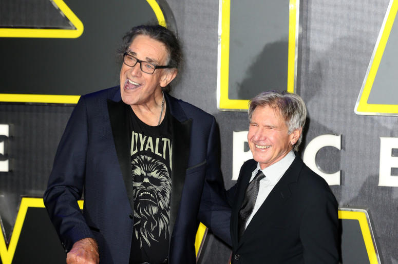 Peter Mayhew and Harrison Ford attend the European Premiere of "Star Wars: The Force Awakens" Peter Mayhew and Harrison Ford attend the European Premiere of "Star Wars: The Force Awakens"