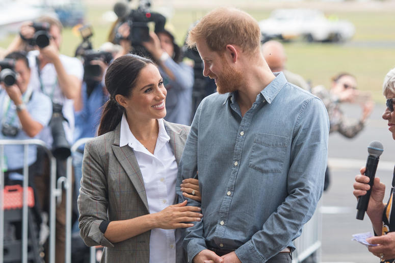 The Duke and Duchess of Sussex attend the naming and unveiling of a new Royal Flying Doctor Service aircraft at Dubbo City Regional Airport, in Dubbo, New South Wales, on the second day of the royal couple's visit to Australia. The Duke and Duchess of Sussex attend the naming and unveiling of a new Royal Flying Doctor Service aircraft at Dubbo City Regional Airport, in Dubbo, New South Wales, on the second day of the royal couple's visit to Australia.