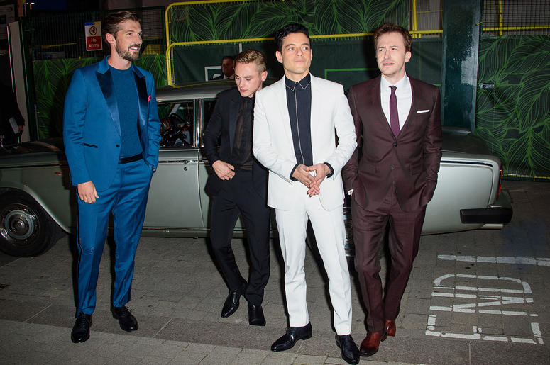 Gwilym Lee, Ben Hardy, Rami Malek and Joe Mazzello attending the Bohemian Rhapsody World Premiere held at the the SSE Arena, Wembley, London. Gwilym Lee, Ben Hardy, Rami Malek and Joe Mazzello attending the Bohemian Rhapsody World Premiere held at the the SSE Arena, Wembley, London.