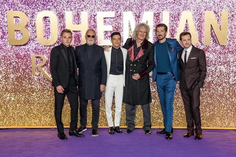 Ben Hardy, Roger Taylor, Rami Malek, Brian May, Joseph Mazzello and Gwilym Lee attending the Bohemian Rhapsody World Premiere held at The SSE Arena, London. Ben Hardy, Roger Taylor, Rami Malek, Brian May, Joseph Mazzello and Gwilym Lee attending the Bohemian Rhapsody World Premiere held at The SSE Arena, London.