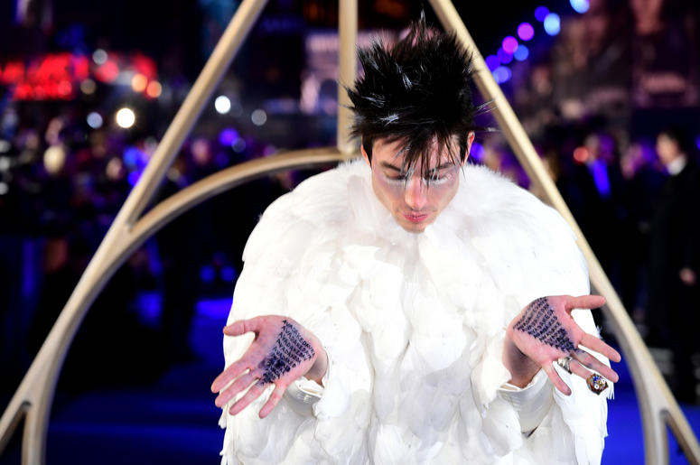 Ezra Miller attending the Fantastic Beasts: The Crimes of Grindelwald UK premiere held at Leicester Square, London. Ezra Miller attending the Fantastic Beasts: The Crimes of Grindelwald UK premiere held at Leicester Square, London.