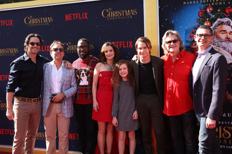 Oliver Hudson, Chris Columbus, Lamorne Morris, Kimberly Williams-Paisley, Darby Camp, Judah Lewis, Kurt Russell, Clay Kaytis attend the Los Angeles Premiere 'The Christmas Chronicles' held at Regency Bruin Theatre on November 18, 2018 in Los Angeles, Cali Oliver Hudson, Chris Columbus, Lamorne Morris, Kimberly Williams-Paisley, Darby Camp, Judah Lewis, Kurt Russell, Clay Kaytis attend the Los Angeles Premiere 'The Christmas Chronicles' held at Regency Bruin Theatre on November 18, 2018 in Los Angeles, Cali