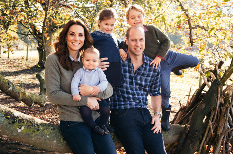 The Duke and Duchess of Cambridge with their three children, Prince Louis, Princess Charlotte and Prince George (right) at Anmer Hall in Norfolk. The Duke and Duchess of Cambridge with their three children, Prince Louis, Princess Charlotte and Prince George (right) at Anmer Hall in Norfolk.