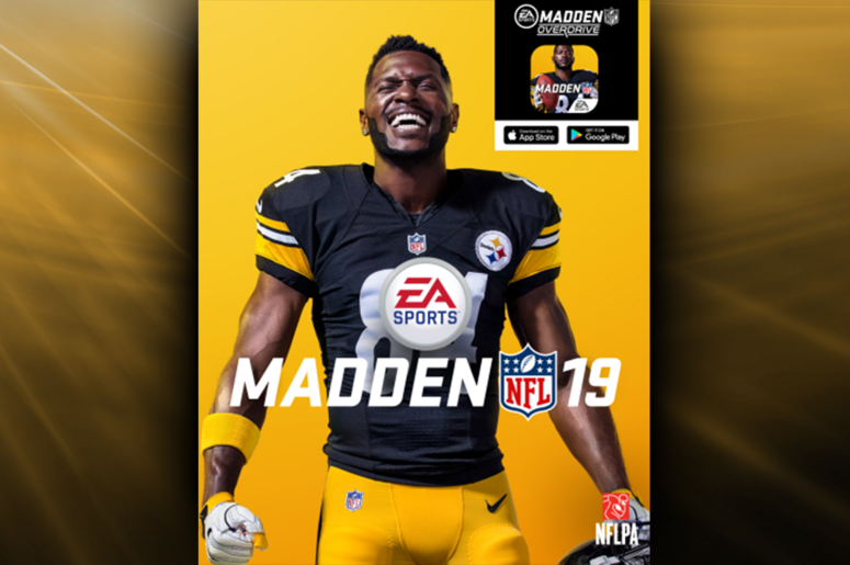 Antonio Brown on cover of Madden 19