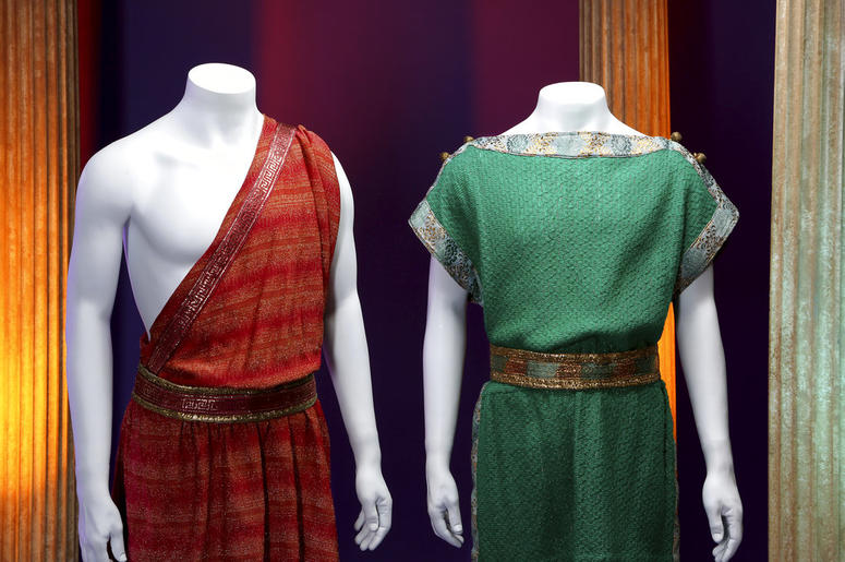 This image released by The Comisar Collection shows costumes worn by characters Captain Kirk and Spock from the "Star Trek" TV series, which are among 400 items from his memorabilia collection up for auction on Dec. 1. DO NOT USE