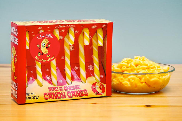 Mac and Cheese Candy Canes