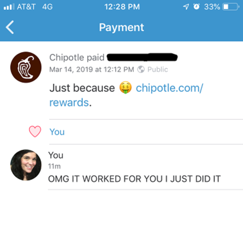 chipotle venmo chipotle venmo