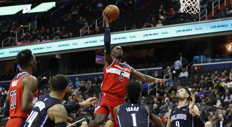 Wizards forward Bobby Portis shoots the ball against the Orlando Magic on March 13, 2019, at Capital One Arena in Washington. Wizards forward Bobby Portis shoots the ball against the Orlando Magic on March 13, 2019, at Capital One Arena in Washington.