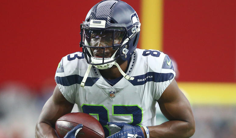 Sep 30, 2018; Glendale, AZ, USA; Seattle Seahawks wide receiver David Moore (83) against the Arizona Cardinals at State Farm Stadium. Mandatory Credit: Mark J. Rebilas-USA TODAY Sports Sep 30, 2018; Glendale, AZ, USA; Seattle Seahawks wide receiver David Moore (83) against the Arizona Cardinals at State Farm Stadium. Mandatory Credit: Mark J. Rebilas-USA TODAY Sports