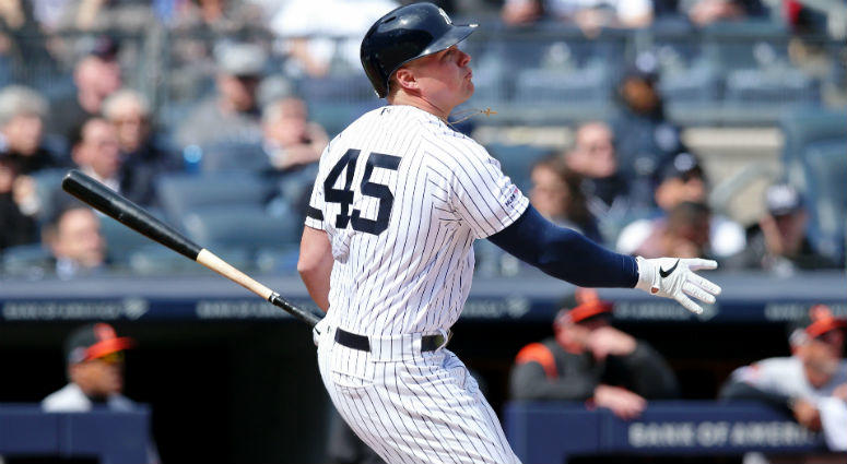 Luke Voit watches his three run home run against the Baltimore Orioles during the first inning at Yankee Stadium. Luke Voit watches his three run home run against the Baltimore Orioles during the first inning at Yankee Stadium.