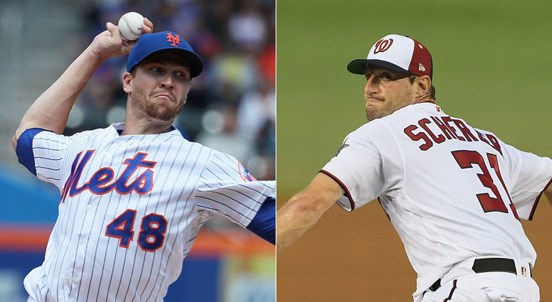 Jacob deGrom and Max Scherzer Jacob deGrom and Max Scherzer