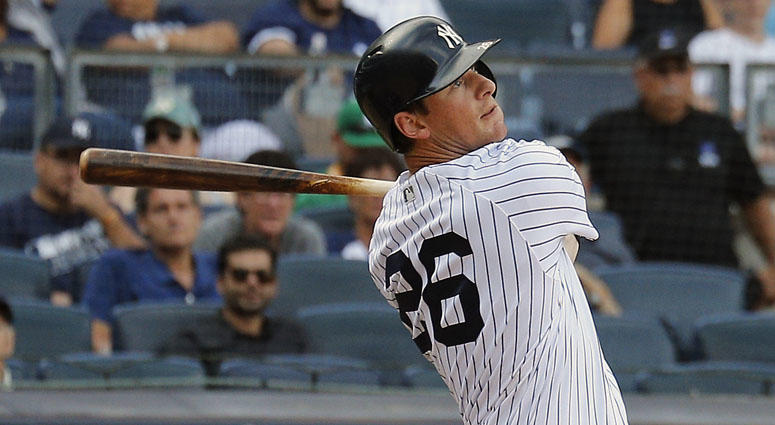 Yankees third baseman DJ LeMahieu hits a game-winning home run against the Oakland Athletics during the eleventh inning on Aug. 31, 2019, at Yankee Stadium. Yankees third baseman DJ LeMahieu hits a game-winning home run against the Oakland Athletics during the eleventh inning on Aug. 31, 2019, at Yankee Stadium.
