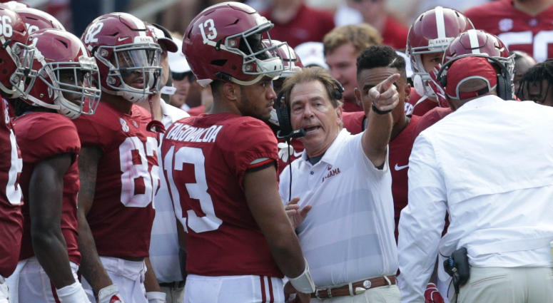 Tua Tagovailoa and Nick Saban Tua Tagovailoa and Nick Saban