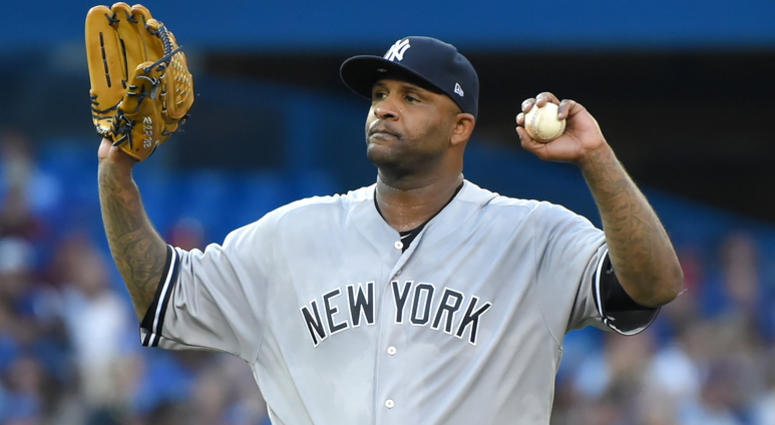 New York Yankees pitcher CC Sabathia pitches in the third inning at Rogers Centre on Aug 8, 2017. New York Yankees pitcher CC Sabathia pitches in the third inning at Rogers Centre on Aug 8, 2017.