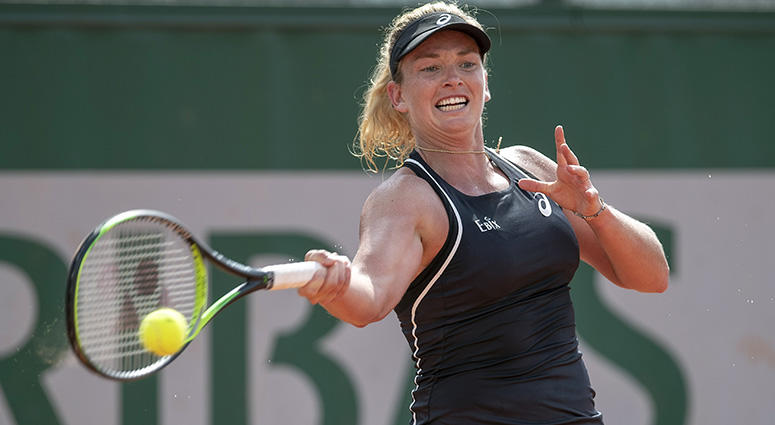May 31, 2018, Paris, France: Coco Vandeweghe (USA) in action during her match against Lesia Tsurenko (UKR) on day five of the 2018 French Open at Roland Garros. Mandatory Credit: Susan Mullane-USA TODAY Sports May 31, 2018, Paris, France: Coco Vandeweghe (USA) in action during her match against Lesia Tsurenko (UKR) on day five of the 2018 French Open at Roland Garros. Mandatory Credit: Susan Mullane-USA TODAY Sports