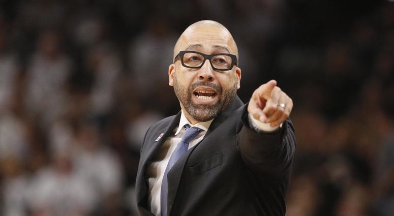David Fizdale gives direction to his team against the San Antonio Spurs on Apr 15, 2017 in San Antonio, TX, USA. Mandatory Credit: Soobum David Fizdale gives direction to his team against the San Antonio Spurs on Apr 15, 2017 in San Antonio, TX, USA. Mandatory Credit: Soobum