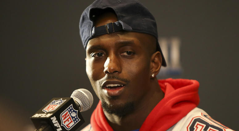 Jan 31, 2019; Atlanta, GA, USA; New England Patriots free safety Devin McCourty (32) addresses the media at a press conference for Super Bowl LIII at Hyatt Regency Atlanta. Mandatory Credit: Brett Davis-USA TODAY Sports Jan 31, 2019; Atlanta, GA, USA; New England Patriots free safety Devin McCourty (32) addresses the media at a press conference for Super Bowl LIII at Hyatt Regency Atlanta. Mandatory Credit: Brett Davis-USA TODAY Sports