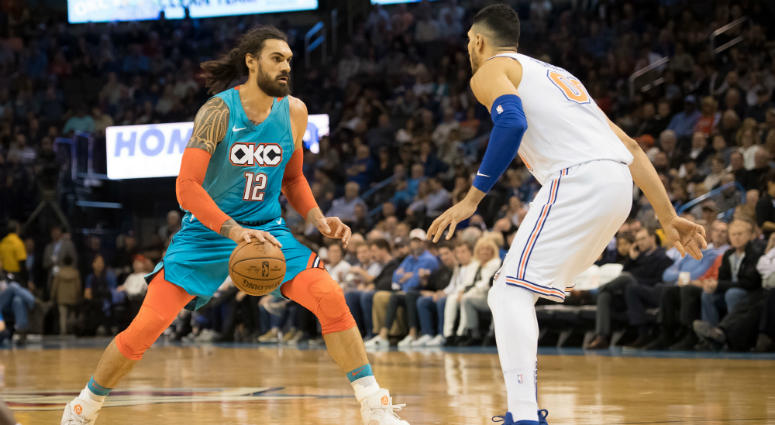 Steven Adams and Enes Kanter Steven Adams and Enes Kanter
