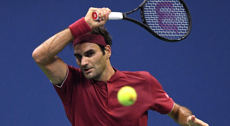 Roger Federer hits to John Millman in a round-of-16 match on Sept, 3, 2018, at USTA Billie Jean King National Tennis Center. Roger Federer hits to John Millman in a round-of-16 match on Sept, 3, 2018, at USTA Billie Jean King National Tennis Center.