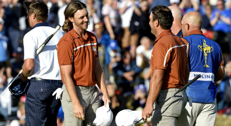Tommy Fleetwood and Francesco Molinari Tommy Fleetwood and Francesco Molinari