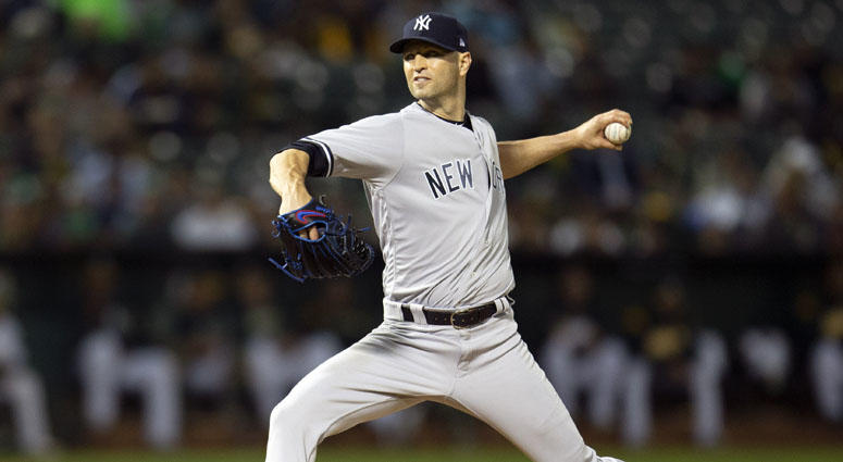 Yankees starting pitcher J.A. Happ delivers against the Athletics on Sept, 4, 2018, at Oakland Coliseum in Oakland, California. Yankees starting pitcher J.A. Happ delivers against the Athletics on Sept, 4, 2018, at Oakland Coliseum in Oakland, California.