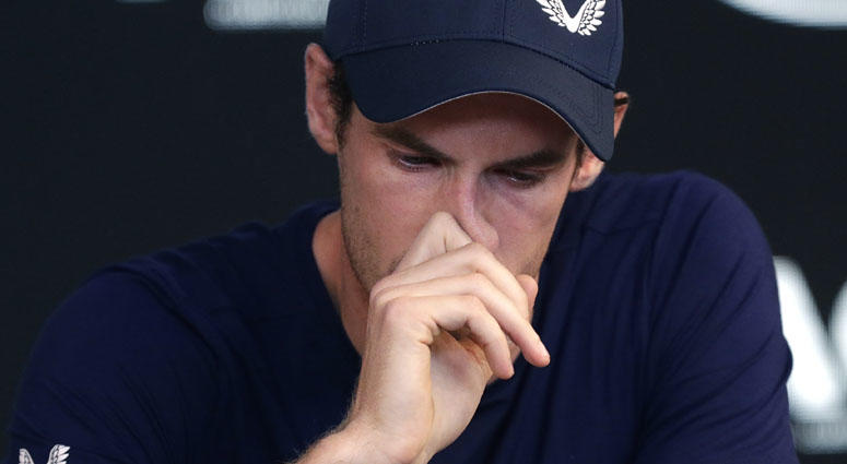 Andy Murray reacts during a news conference at the Australian Open tennis championships in Melbourne, Australia, on Jan. 11, 2019. Andy Murray reacts during a news conference at the Australian Open tennis championships in Melbourne, Australia, on Jan. 11, 2019.