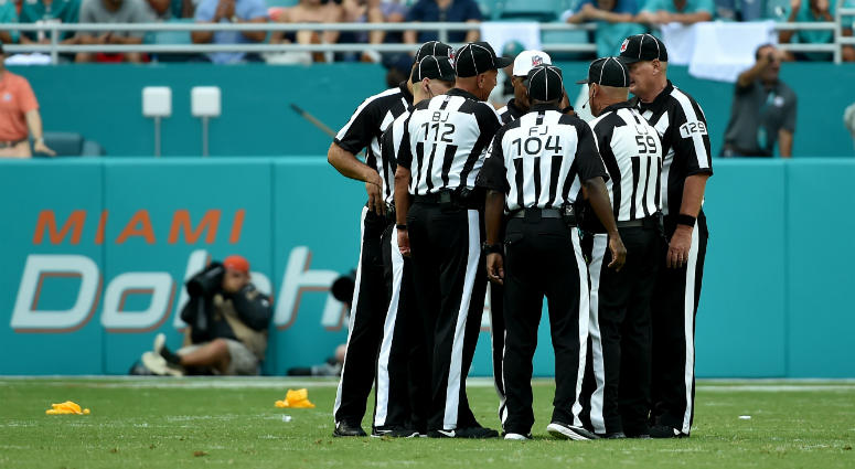NFL referees work a game in Miami NFL referees work a game in Miami