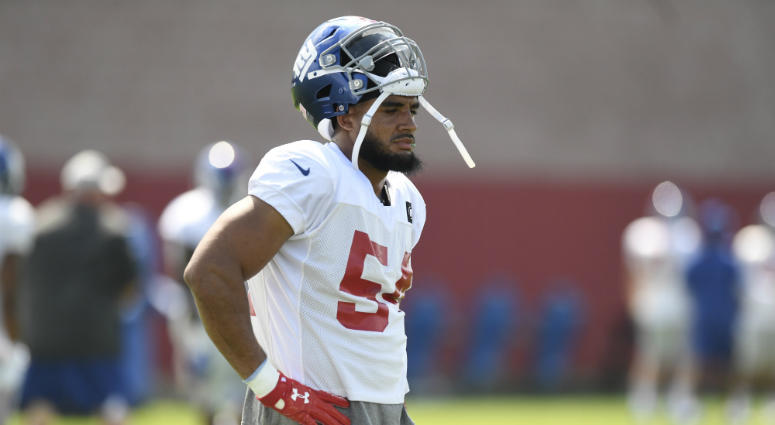Olivier Vernon During Training Camp Olivier Vernon During Training Camp