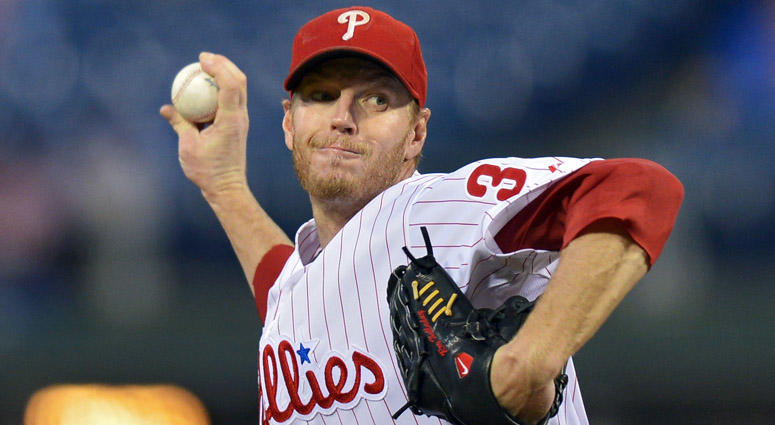Roy Halladay of the Philadelphia Phillies delivers a pitch on Sept. 17, 2013, against the Miami Marlins at Citizens Bank Park in Philadelphia. Roy Halladay of the Philadelphia Phillies delivers a pitch on Sept. 17, 2013, against the Miami Marlins at Citizens Bank Park in Philadelphia.