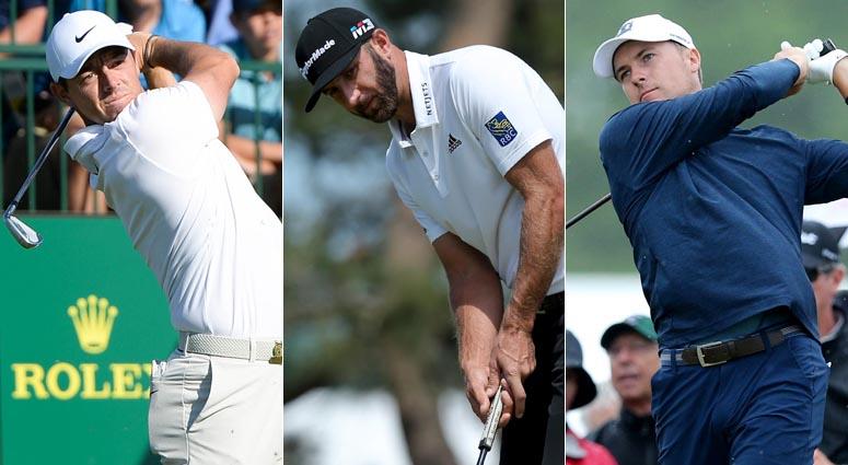 From left, Rory McIlroy, Dustin Johnson and Jordan Spieth From left, Rory McIlroy, Dustin Johnson and Jordan Spieth