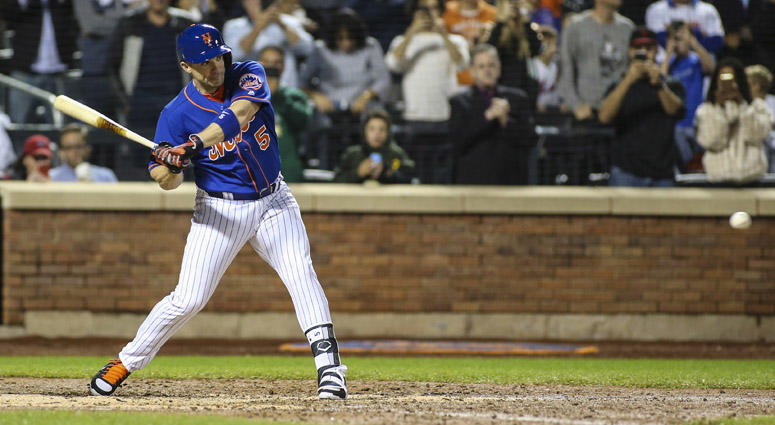 The Mets' David Wright pinch hits in the fifth inning against the Miami Marlins on Sept. 28, 2018, at Citi Field. The Mets' David Wright pinch hits in the fifth inning against the Miami Marlins on Sept. 28, 2018, at Citi Field.