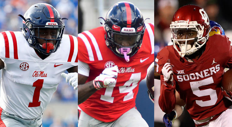 From left, A.J. Brown, D.K. Metcalf and Marquise Brown From left, A.J. Brown, D.K. Metcalf and Marquise Brown