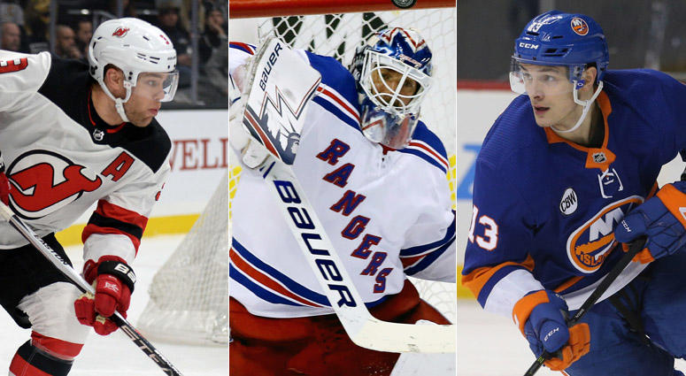 From left, Taylor Hall, Henrik Lundqvist and Mathew Barzal From left, Taylor Hall, Henrik Lundqvist and Mathew Barzal