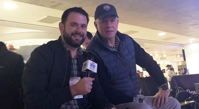 Boomer and Gio call the Devils vs. Islanders game on Feb. 7, 2019, at the Prudential Center. Boomer and Gio call the Devils vs. Islanders game on Feb. 7, 2019, at the Prudential Center.