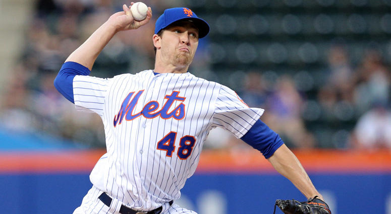 Jacob deGrom delivers a pitch against the Atlanta Braves on May 2, 2018, at Citi Field. Jacob deGrom delivers a pitch against the Atlanta Braves on May 2, 2018, at Citi Field.