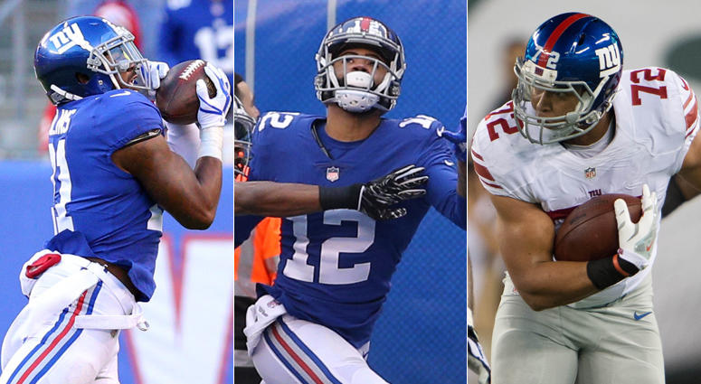 From left, Landon Collins, Cody Latimer and Kerry Wynn From left, Landon Collins, Cody Latimer and Kerry Wynn