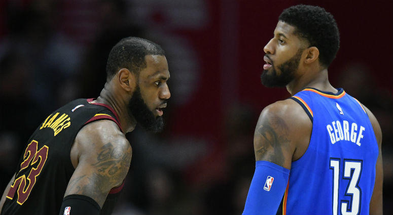 LeBron James and Paul George LeBron James and Paul George