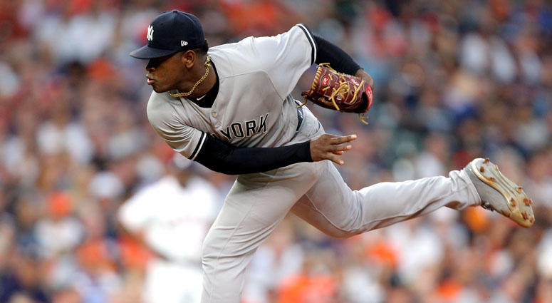 The Yankees' Luis Severino delivers a pitch against the Astros on May 2, 2018, at Minute Maid Park in Houston. The Yankees' Luis Severino delivers a pitch against the Astros on May 2, 2018, at Minute Maid Park in Houston.