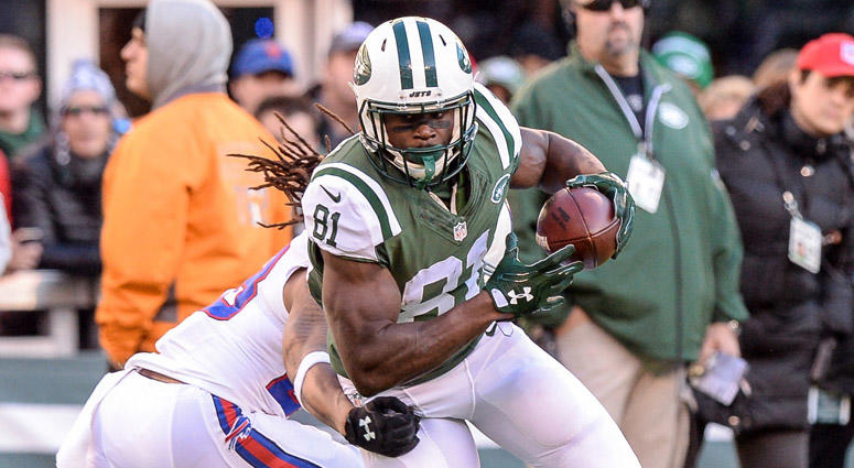 Jets wide receiver Quincy Enunwa breaks a tackle against the Buffalo Bills on Jan. 1, 2017, at MetLife Stadium. Jets wide receiver Quincy Enunwa breaks a tackle against the Buffalo Bills on Jan. 1, 2017, at MetLife Stadium.
