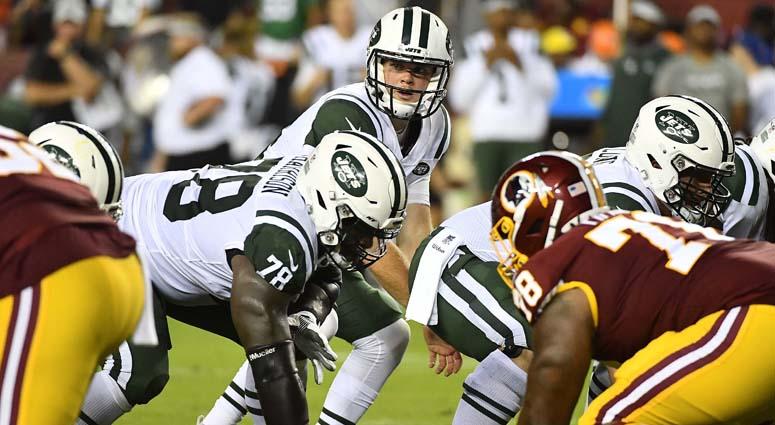 Sam Darnold lines up under center against the Washington Redskins on Aug. 16, 2018, at FedEx Field in Landover, Maryland. Sam Darnold lines up under center against the Washington Redskins on Aug. 16, 2018, at FedEx Field in Landover, Maryland.