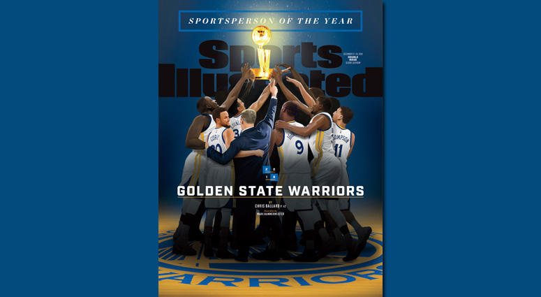 This image provided by Sports Illustrated shows the cover of the Dec. 17-24, 2018, issue featuring the Sportsperson of the Year, the Golden State Warriors NBA basketball team. The three-time NBA champion Warriors are the fourth team to receive the honor, This image provided by Sports Illustrated shows the cover of the Dec. 17-24, 2018, issue featuring the Sportsperson of the Year, the Golden State Warriors NBA basketball team. The three-time NBA champion Warriors are the fourth team to receive the honor,