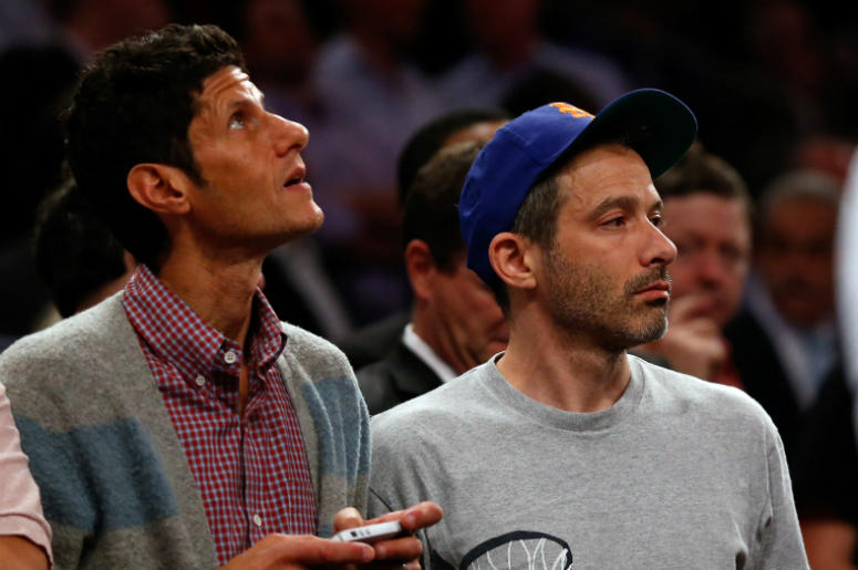 Mike D and Adam Horovitz of the Beastie Boys during game five in the second round of the 2013 NBA Playoffs Mike D and Adam Horovitz of the Beastie Boys during game five in the second round of the 2013 NBA Playoffs