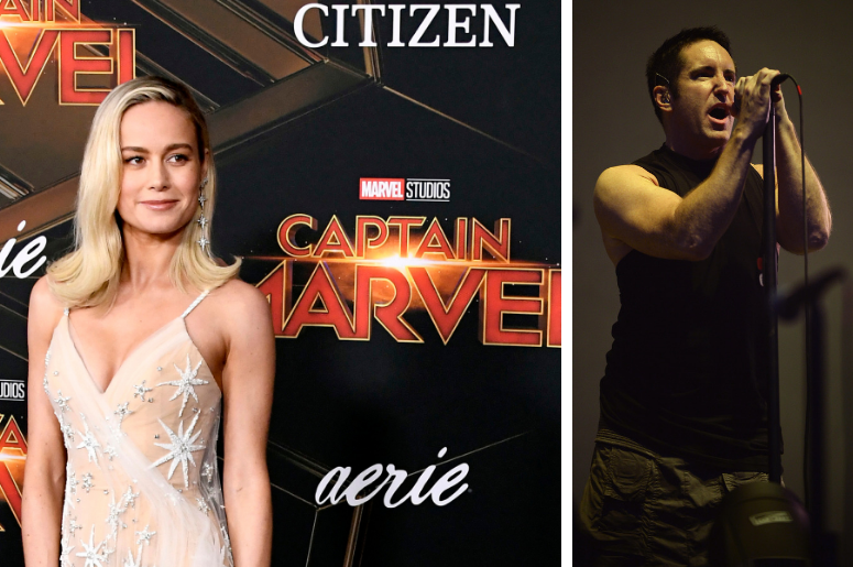 Brie Larson and Trent Reznor Brie Larson and Trent Reznor