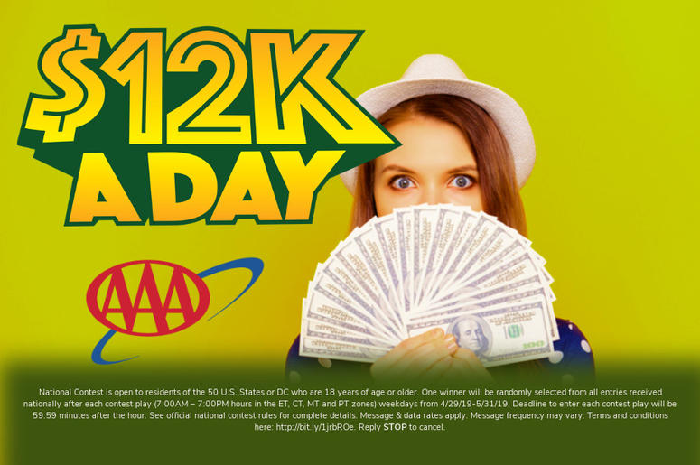 More Chances to Win! 12K a day